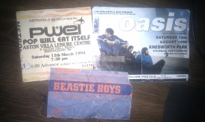 Oasis, PWEI and Beastie Boys tickets